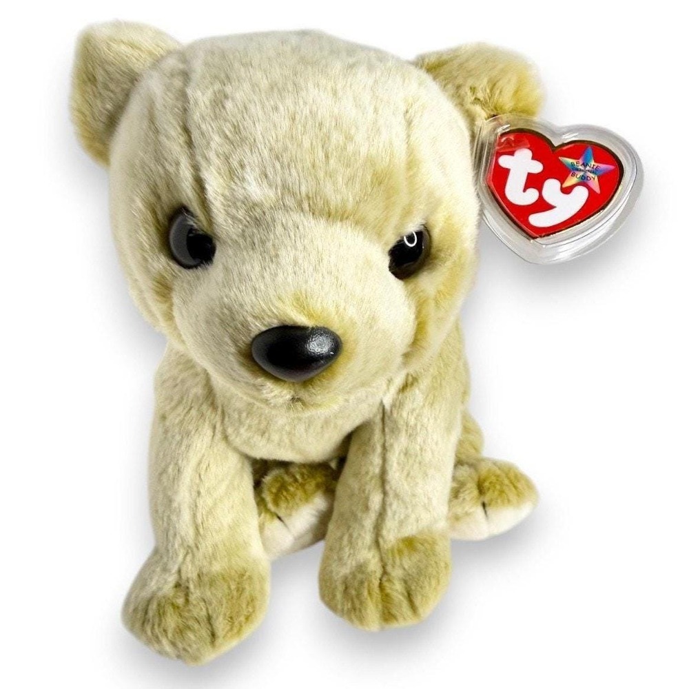 Almond the Bear | Cozy Cuddly Companion | Mint Heart Tag TY Beanie Buddy